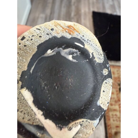 Souvenir VTG Handcrafted Etna Volcano Ceramic Vase Texture Italy Rustic cottage - Picture 14 of 15